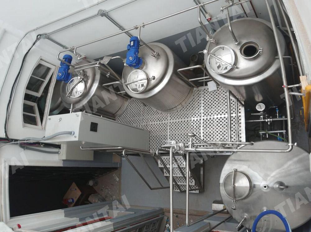 The 500L Beer brewery system start brewing beer in Chile 